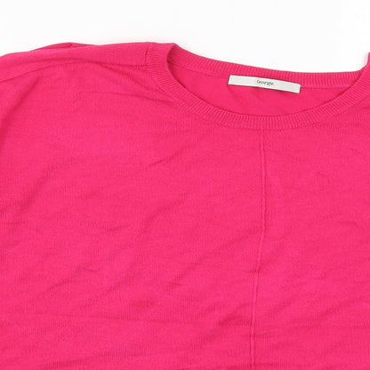 George Womens Pink  Knit Pullover Jumper Size 16