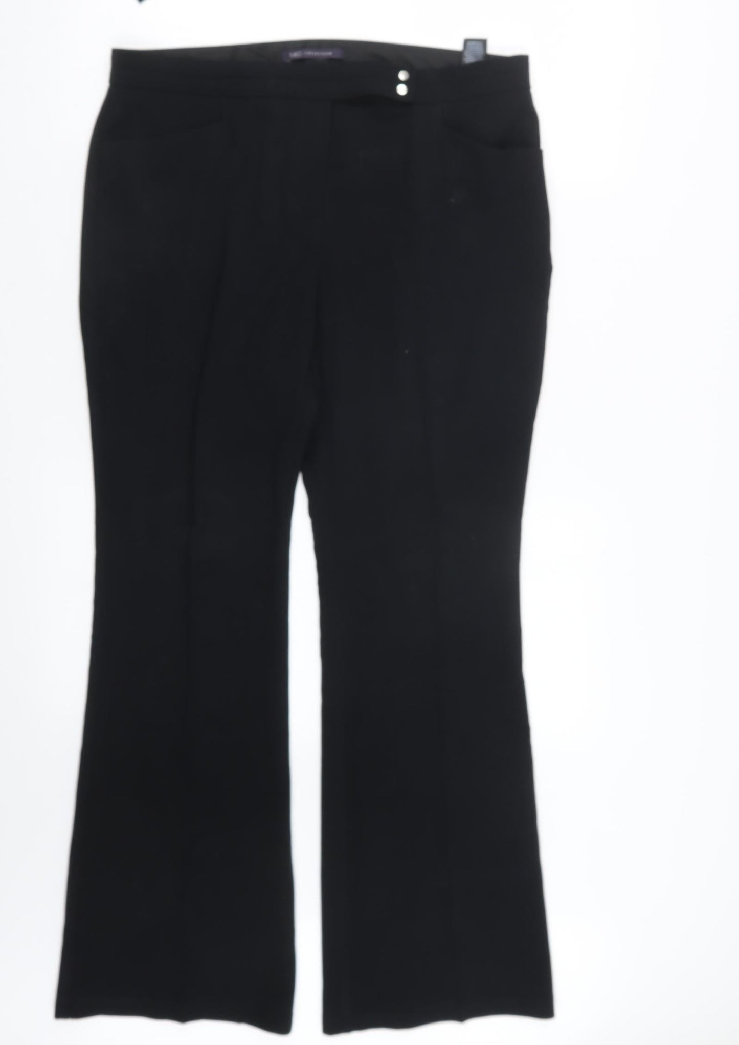 Womens UK Size 14 Marks and Spencer Regular Fit  Black Trousers