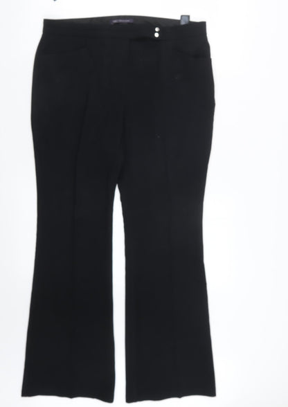 Womens UK Size 14 Marks and Spencer Regular Fit  Black Trousers