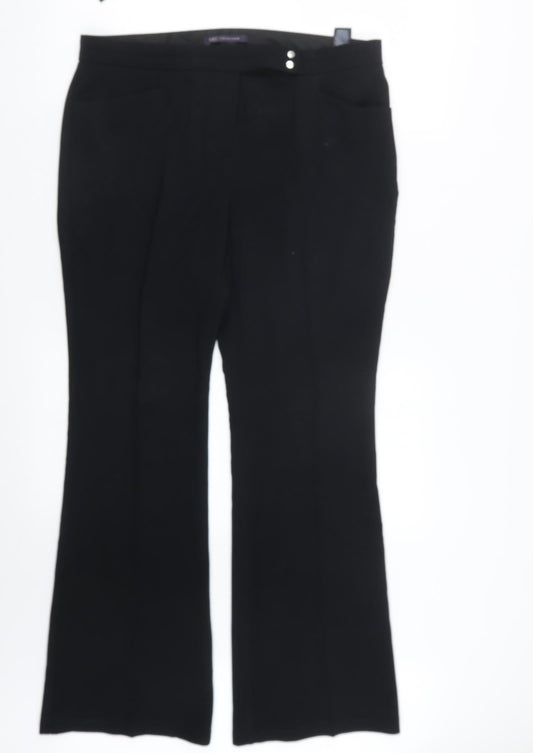 Womens UK Size 14 Marks and Spencer Regular Fit  Black Trousers