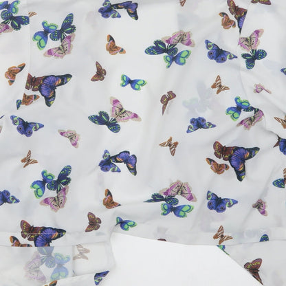 Atmosphere Womens White Geometric  Jacket  Size S