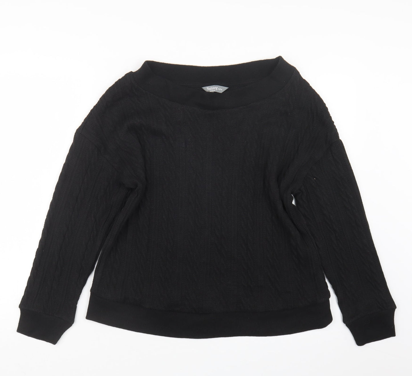 Nutmeg Womens Black   Pullover Jumper Size 12