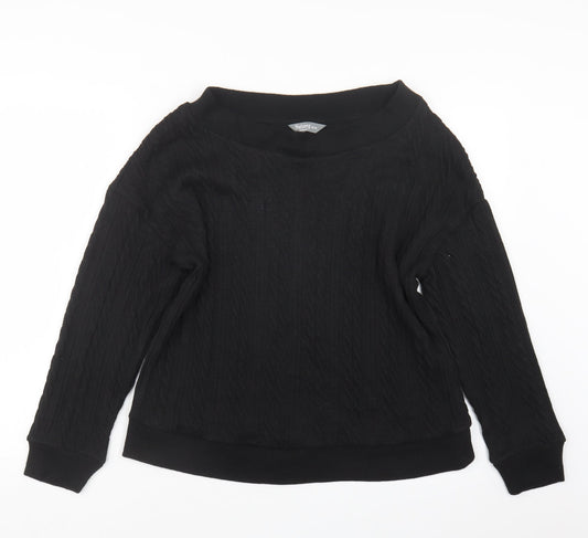 Nutmeg Womens Black   Pullover Jumper Size 12