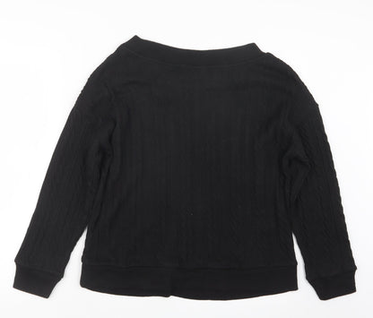 Nutmeg Womens Black   Pullover Jumper Size 12
