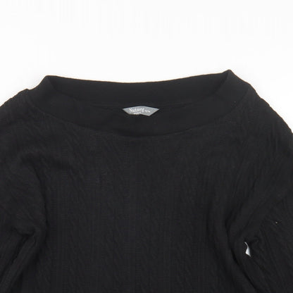 Nutmeg Womens Black   Pullover Jumper Size 12