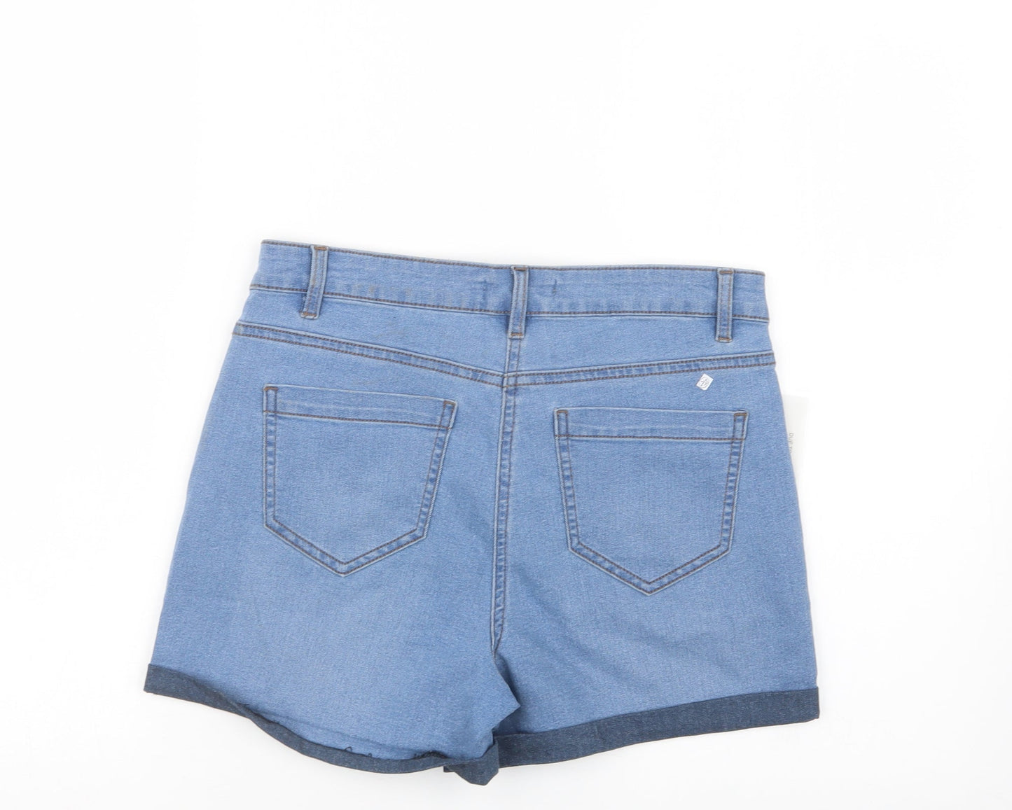 Studio Womens Blue  Denim Hot Pants Shorts Size 8