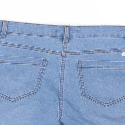 Studio Womens Blue  Denim Hot Pants Shorts Size 8