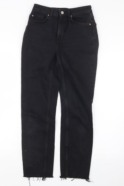 Denim Co. Womens Black  Denim Straight Jeans Size 8 L27 in