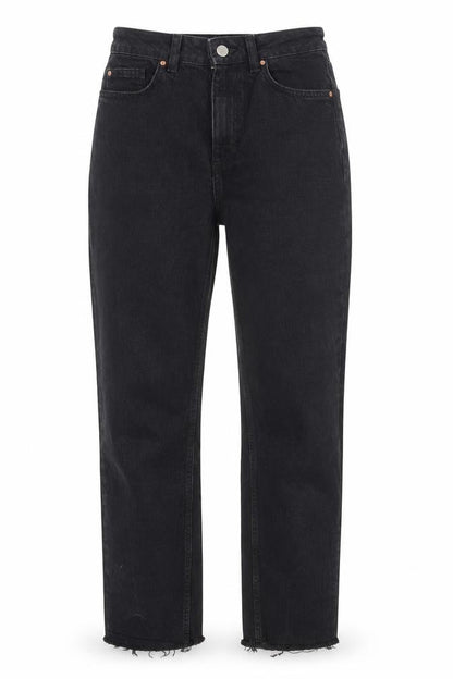 Womens UK Size 8 Denim Co. Regular Fit Straight Black Jeans