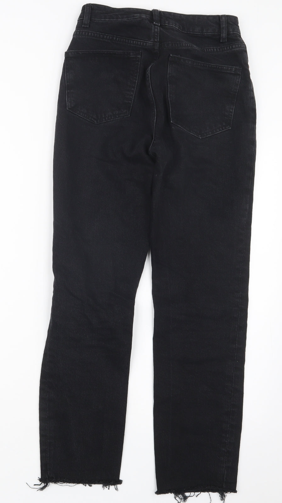 Denim Co. Womens Black  Denim Straight Jeans Size 8 L27 in