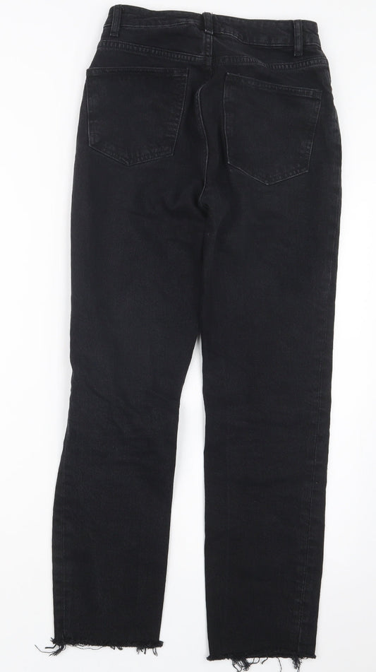 Denim Co. Womens Black  Denim Straight Jeans Size 8 L27 in