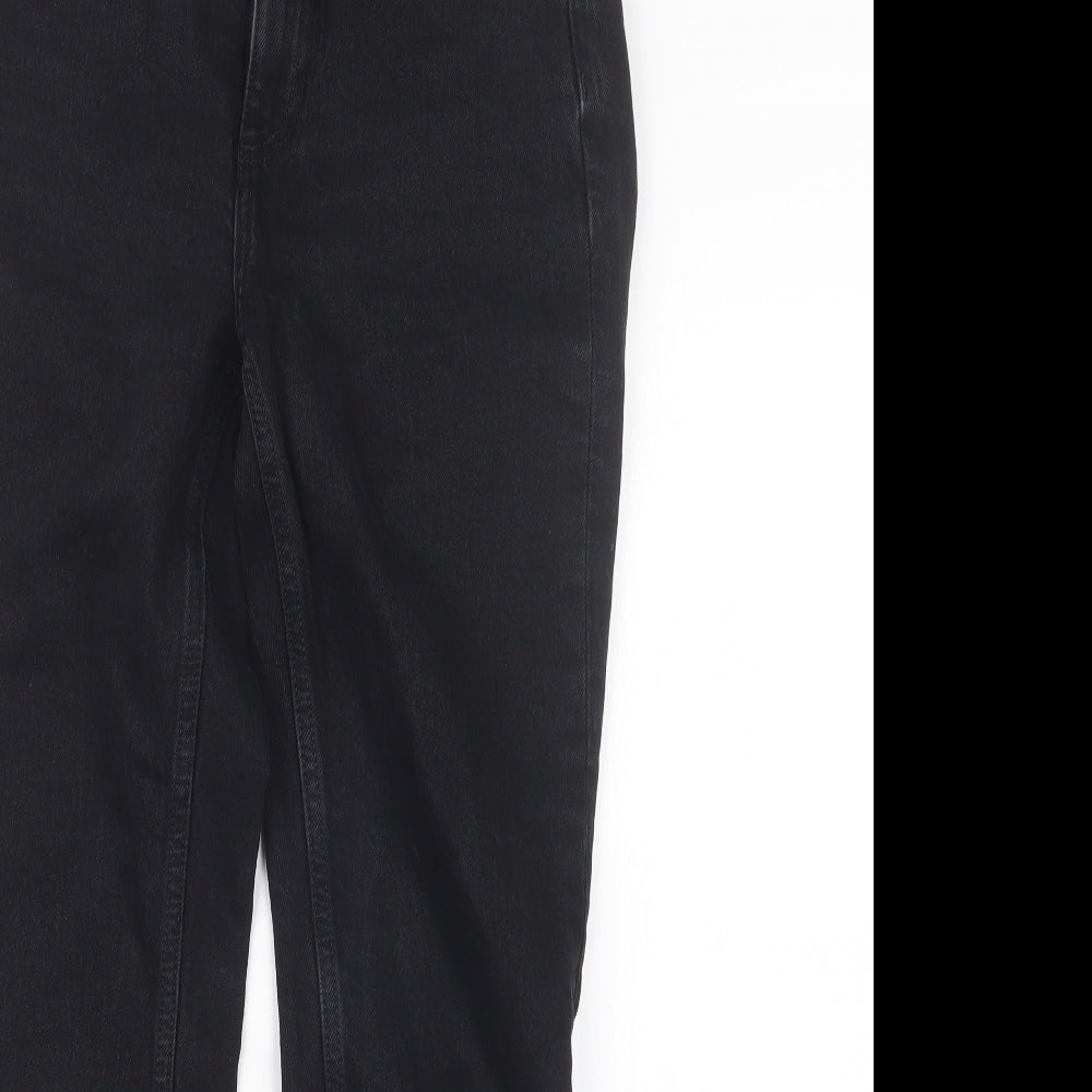 Denim Co. Womens Black  Denim Straight Jeans Size 8 L27 in
