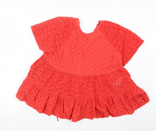 Womens UK Size 8 ASOS Red Basic Blouse