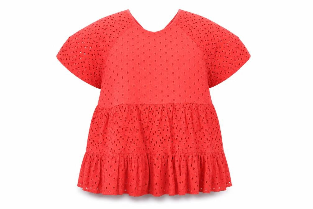 Womens UK Size 8 ASOS Red Basic Blouse