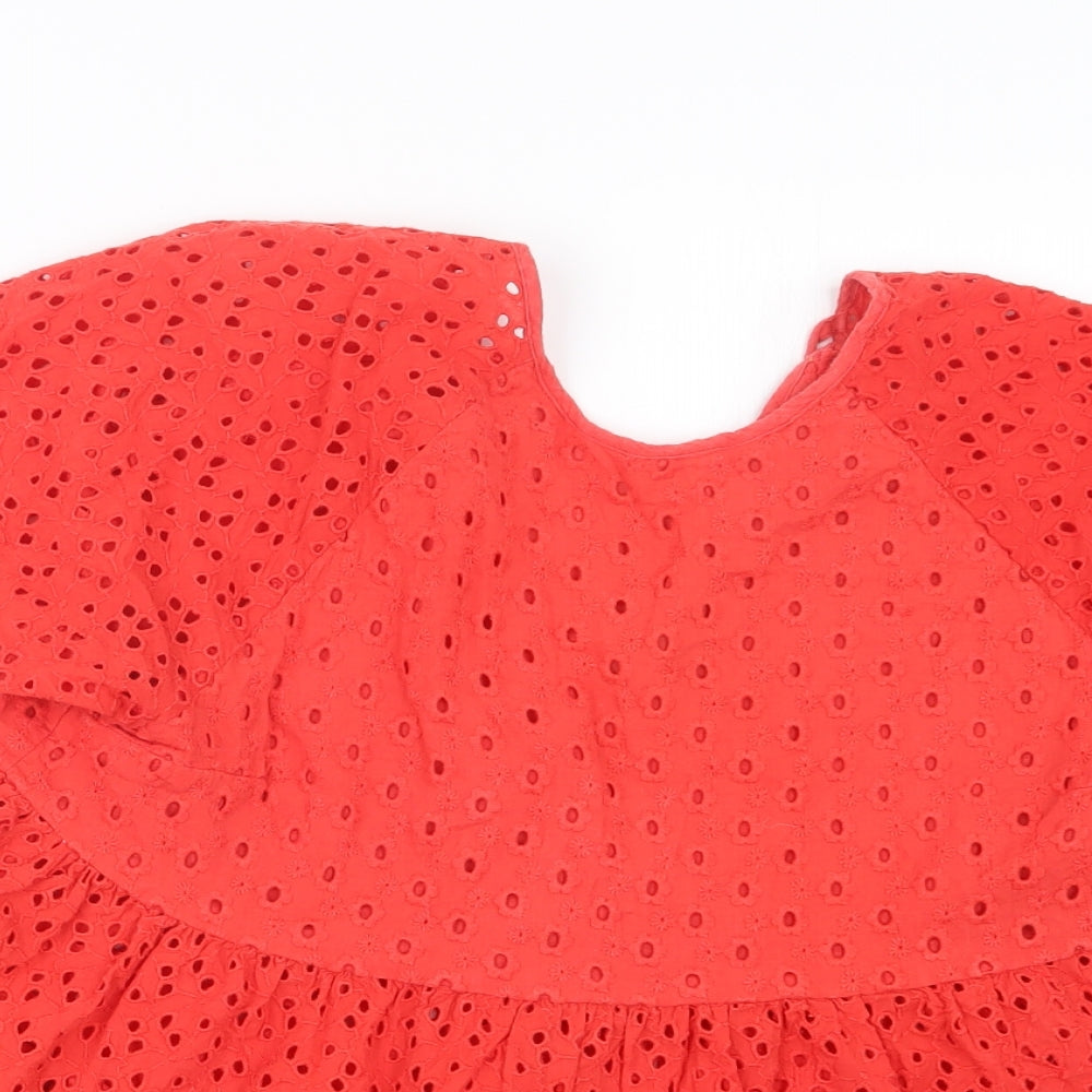 Womens UK Size 8 ASOS Red Basic Blouse