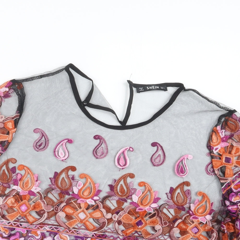 SheIn Womens Black   Basic T-Shirt Size L