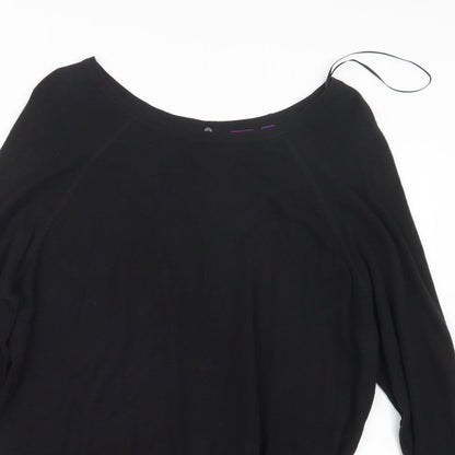 hoxton Womens Black  Knit Pullover Jumper Size S