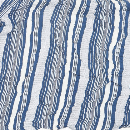 Papaya Womens Blue Striped  Basic Blouse Size 16