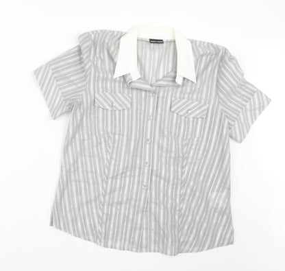 Womens UK Size 14 Gerry Weber Grey Basic Button-Up