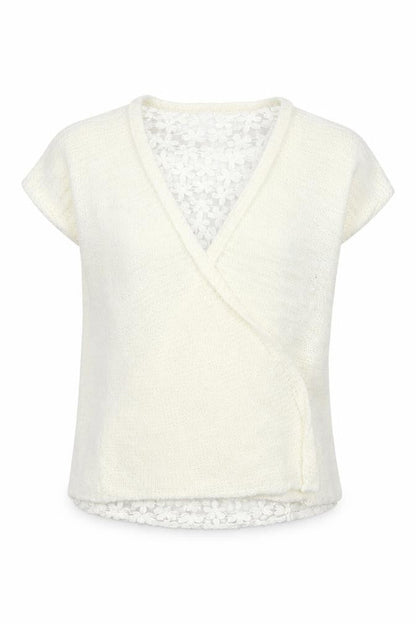 Young Dimension Girls White  Knit Cardigan Jumper Size 7-8 Years