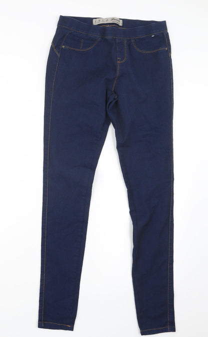 Denim Co. Womens Blue  Denim Jegging Jeans Size 8 L28.5 in