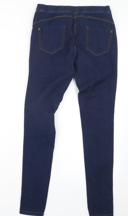 Denim Co. Womens Blue  Denim Jegging Jeans Size 8 L28.5 in