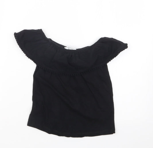 Primark Girls Black   Basic T-Shirt Size 9-10 Years
