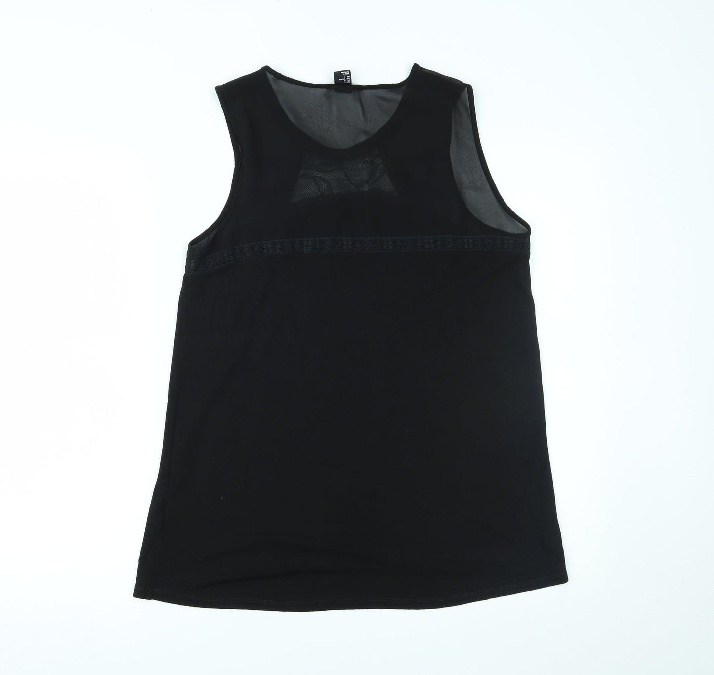 Womens UK Size M H&M Black Basic Tank