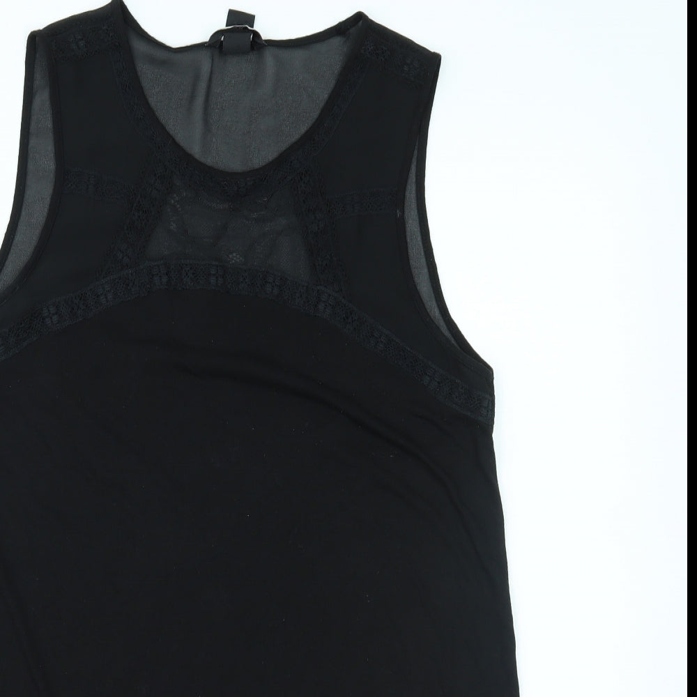Womens UK Size M H&M Black Basic Tank