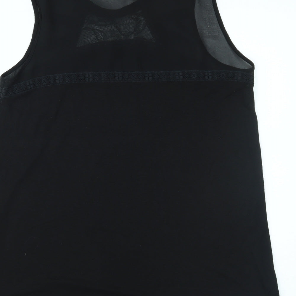 Womens UK Size M H&M Black Basic Tank