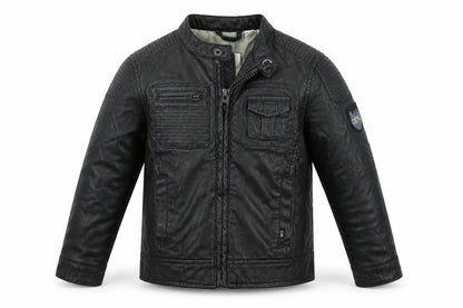 okaidi Boys Black   Motorcycle Jacket Jacket Size 3 Years