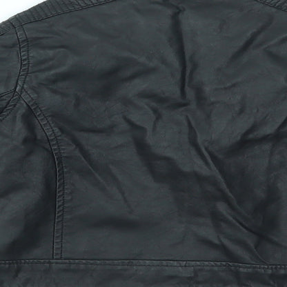 okaidi Boys Black   Motorcycle Jacket Jacket Size 3 Years