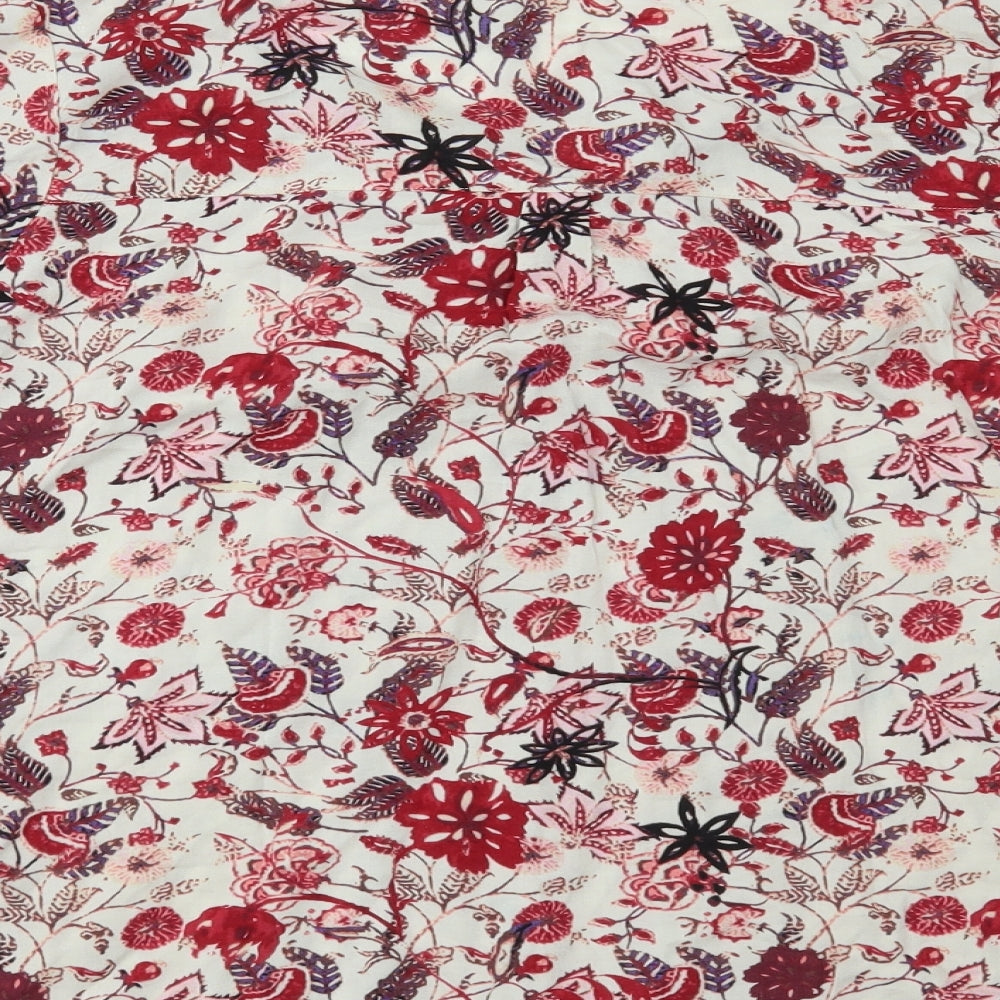 Denim Jeans & Casuals Womens Red Floral  Basic Blouse Size L