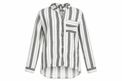 Womens UK Size 8 H&M White Basic Button-Up