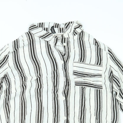 Womens UK Size 8 H&M White Basic Button-Up