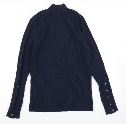 Womens UK Size 12 M&S Blue Pullover Jumper