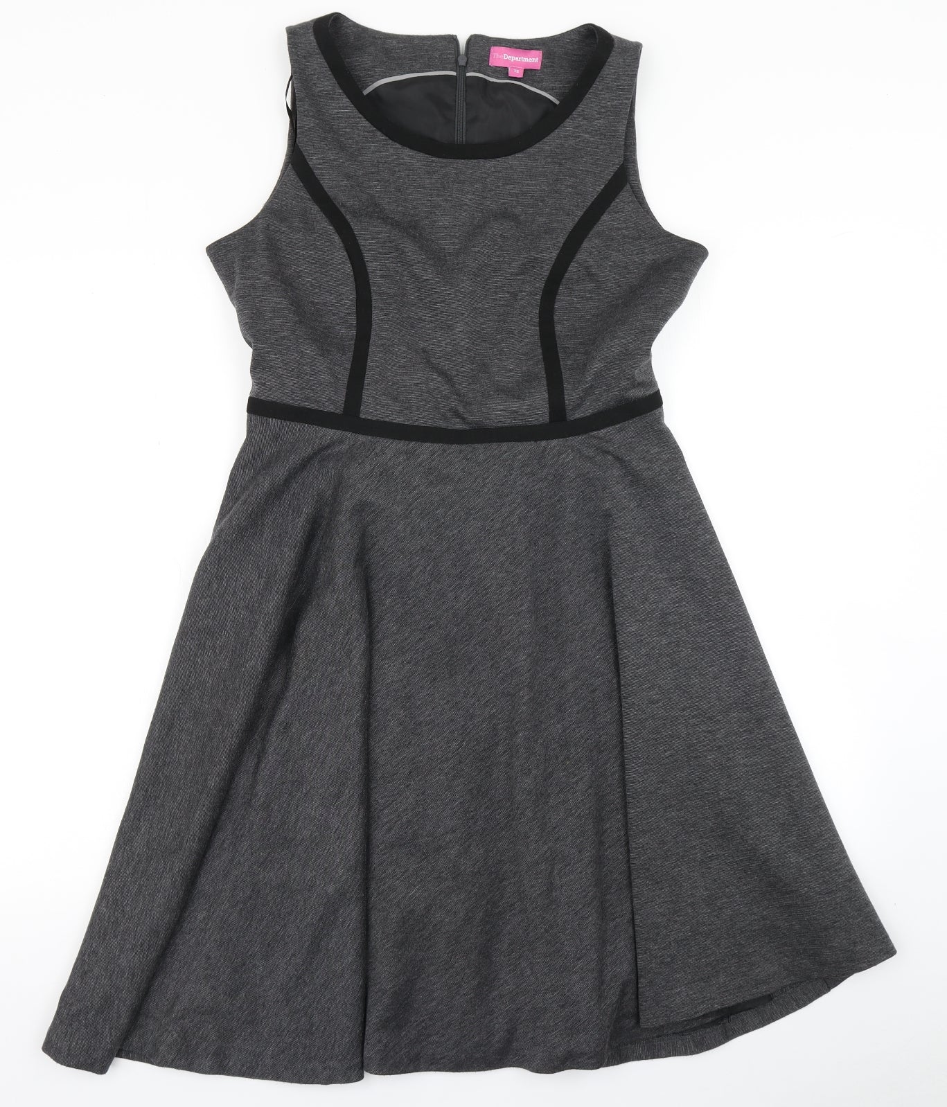 The Department Womens Grey   Skater Dress  Size 12