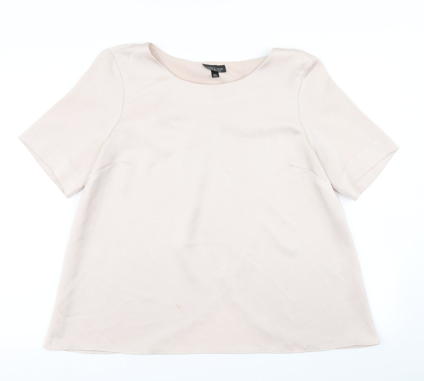 Womens UK Size 12 Topshop Ivory Basic Blouse
