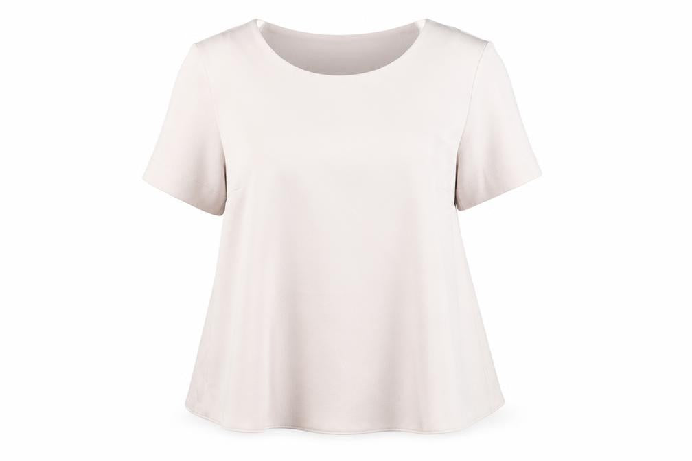 Womens UK Size 12 Topshop Ivory Basic Blouse