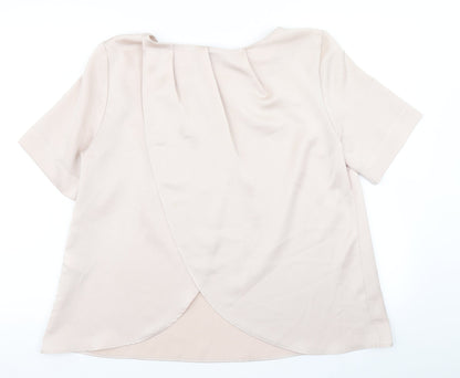 Womens UK Size 12 Topshop Ivory Basic Blouse