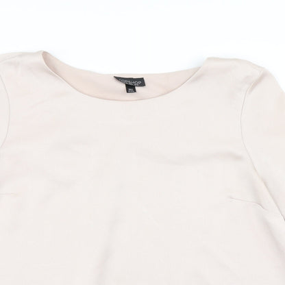 Womens UK Size 12 Topshop Ivory Basic Blouse