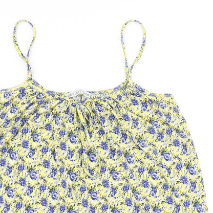 Definitions Womens Yellow Floral  Camisole Blouse Size 14