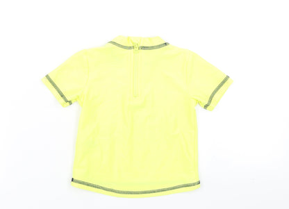 Primark Boys Yellow   Basic T-Shirt Size 9-12 Months  - Swim Tee