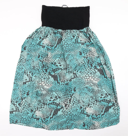 Bonmarché Womens Blue Polka Dot  Skater Dress  Size 14