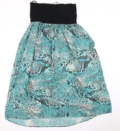 Bonmarché Womens Blue Polka Dot  Skater Dress  Size 14