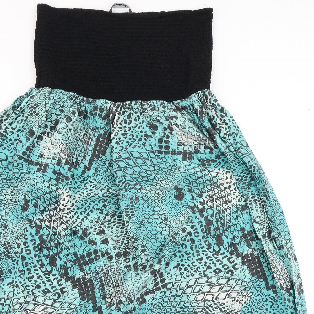 Bonmarché Womens Blue Polka Dot  Skater Dress  Size 14