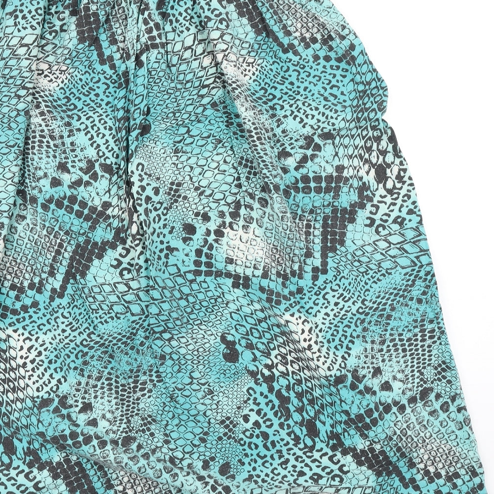 Bonmarché Womens Blue Polka Dot  Skater Dress  Size 14