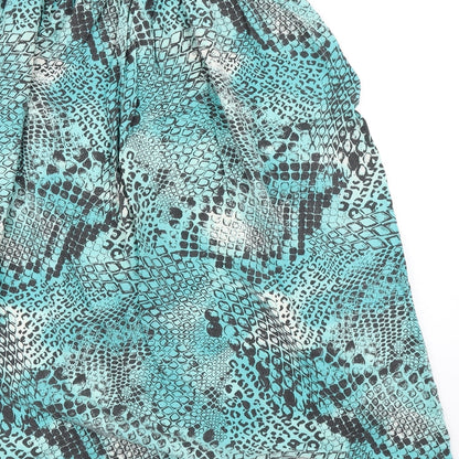 Bonmarché Womens Blue Polka Dot  Skater Dress  Size 14