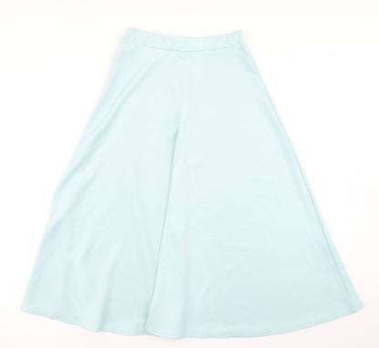 Boohoo Womens Blue   Flare Skirt Size 8