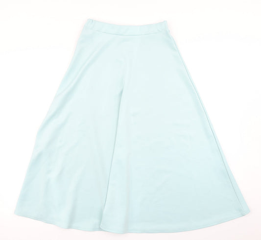 Boohoo Womens Blue   Flare Skirt Size 8